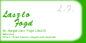 laszlo fogd business card